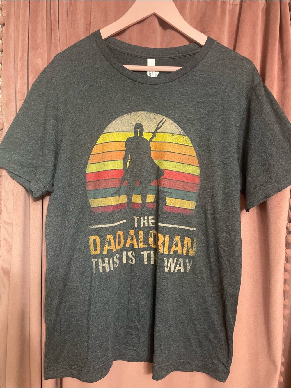 The Dadalorian Mandalorian t-shirt gray